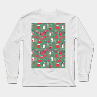 Owls tea party Long Sleeve T-Shirt